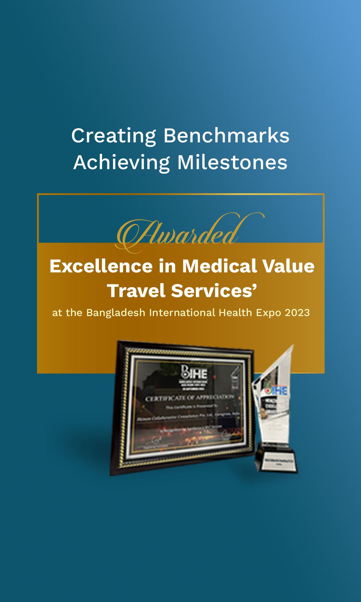 Award mobile banner copy