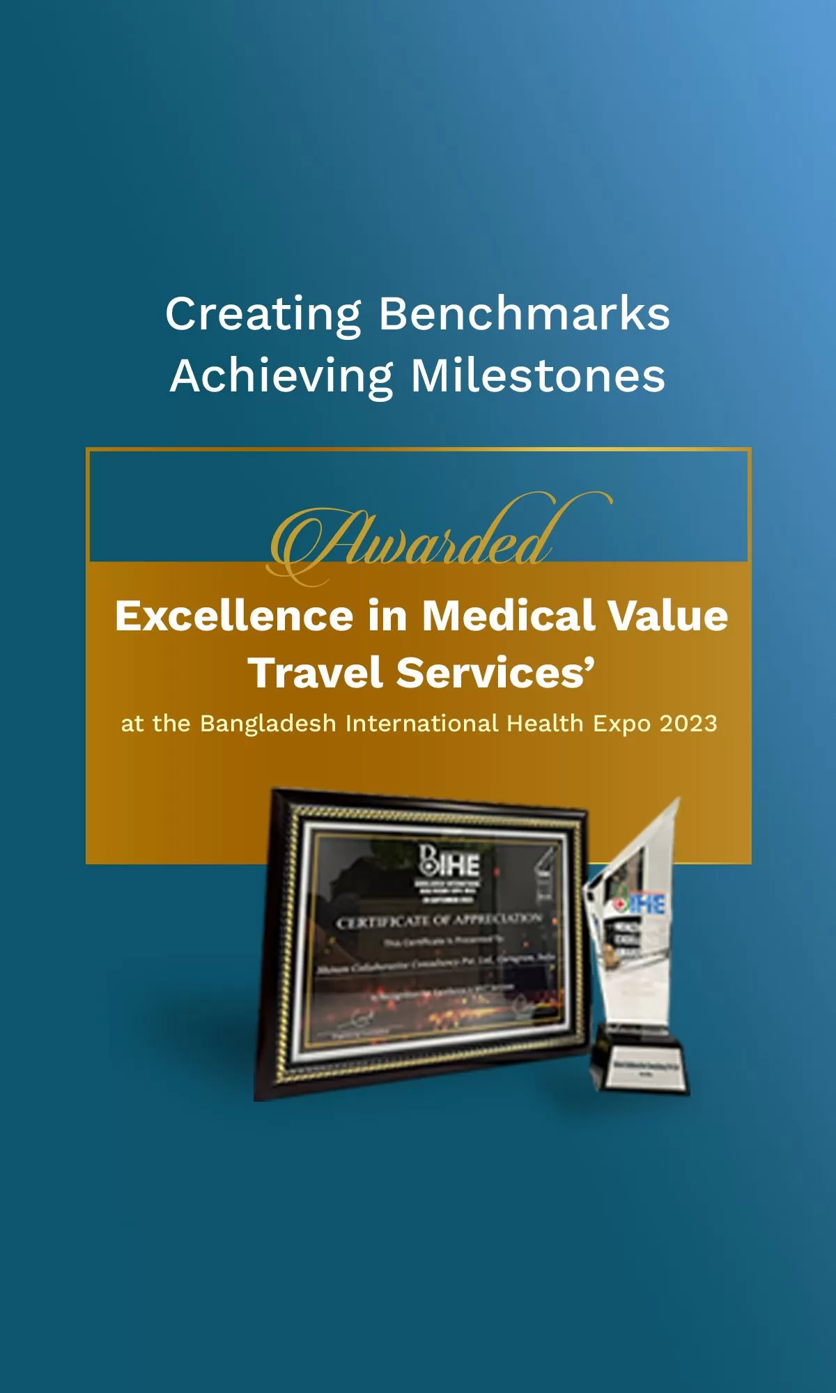 Award mobile banner copy